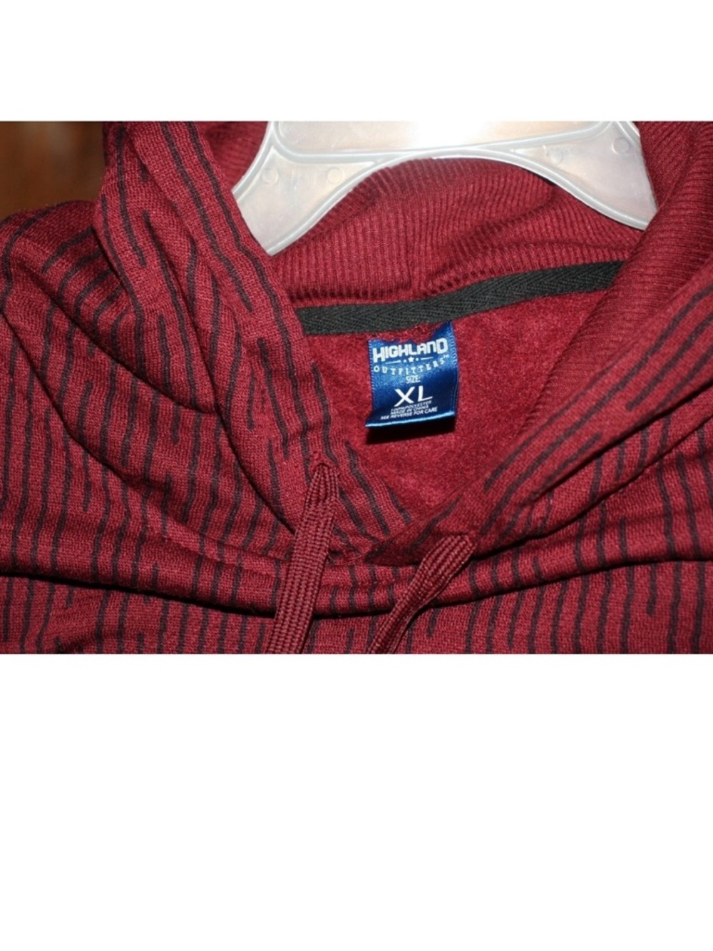 Burgundy Marled Pullover Hoodie - Picture 5 of 6